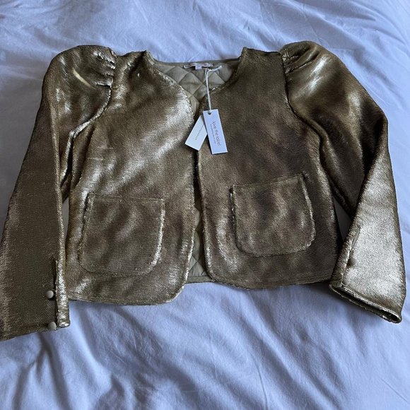 NWT 'Love The Label ' Antropologie Olivier Sequin Jacket - M - Picture 6 of 13